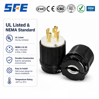 Conector Hembra de Plástico SFE NEMA 20A 125/250V con Bloqueo Giratorio para Enchufe de Extensión Estándar Americano CE