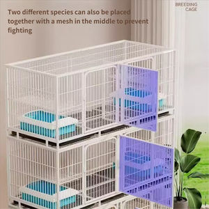 <span class=keywords><strong>Cage</strong></span> d'élevage de chats à trois couches en métal massif <span class=keywords><strong>Cage</strong></span> d'accueil pour chiens à double couche <span class=keywords><strong>Cage</strong></span> parent-enfant Cloison respirante Boîte de maison pour chat en fer - Product Image 3