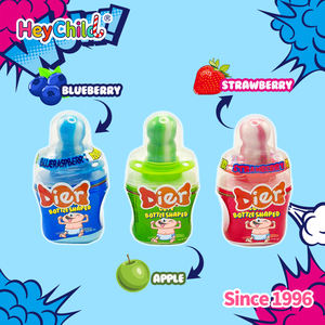 キャンディベビーポップサワーパウダー子供用スナックタイムにぴったりカスタムプライベートラベル楽しい3つのフルーツフレーバーボトル型 - Product Image 2