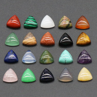 Cabochon triangulaire en cristal naturel de 10 mm, dôme unique, pierre précieuse pour la création de bijoux DIY, vente en gros
