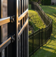Barrière de sécurité commerciale robuste en aluminium incliné, modulaire, facile à installer, pour clôture industrielle à prix abordable