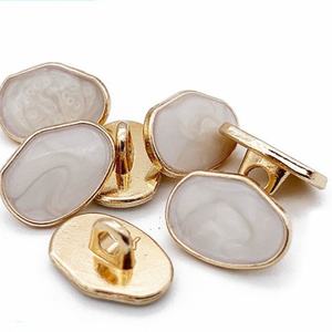 高品质修身焊接高跟金色金属纽扣衬衫女式香奈儿风格外套针织毛衣套装袖口 - Product Image 5