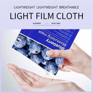 Masque en tissu aux herbes pour le soin de la peau, échantillon gratuit, masques faciaux aux fruits, thé vert, aloès, masque coréen hydratant pour le nez - Product Image 4