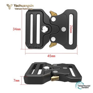 Hebilla Metálica Ajustable para Accesorios de Bolsa, Estilo Clásico Negro y Plateado, Clip Táctico para Cinturón de 25mm y 38mm - Product Image 4