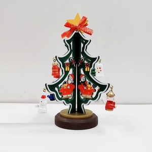 3D Wooden Christmas Tree Ornament Mini Christmas Window Display Craft Christmas Gift <strong>Idea</strong> - Product Image 6