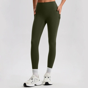 SHINBENE Hi Cloud 25" High Waist No Camel Toe Pocket Yoga Leggings Workout Gym <strong>Tights</strong> for Women - Product Image 6