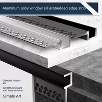 Profilé de bordure en pierre pour rebord de fenêtre HongShun WJ201, bande de finition, profilé à joint d'ombre intégré, profilé de remplissage de joint pour baie vitrée en aluminium