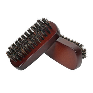 Cepillo para zapatos de crin de caballo Yinte, madera maciza, 2 piezas, para limpiar y pulir zapatos de cuero - Product Image 5