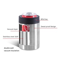 Pendingin Kaleng dan Botol Bir dari Baja Anti Karat Vakum Terisolasi Khusus 12 oz