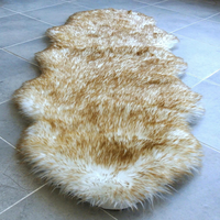 Tapis de salon modernes en fausse fourrure de mouton double face, confortables, à poils coupés, écologiques et antidérapants – Vente chaude