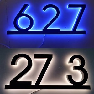 Personalizado al aire libre impermeable LED iluminado acrílico Metal <span class=keywords><strong>casa</strong></span> números signos hogar nombre figuras transformador hospitales - Product Image 6