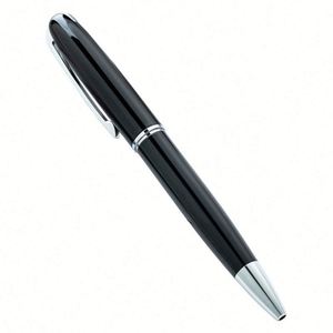 Stylo publicitaire créatif en métal noir 1,0 mm avec logo personnalisé, cadeau promotionnel pour hôtel et entreprise - Product Image 1