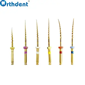 Orthdent 6 pièces/boîte SX/S1/S2/F1/F2/F3 limes dentaires limes en or Activation de la chaleur Endo rotatif traiter endodontique Niti matériel perceuse