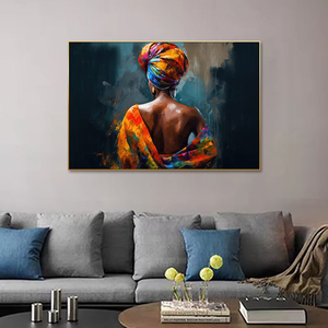 Huamiao abstrait femmes africaines peinture africaine dame peinture chambre décor - Product Image 6