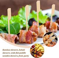 Brochettes en bambou jetables 100% écologiques - Design minimaliste, logo personnalisable, haute qualité, portables, pratiques pour barbecue au charbon de bois