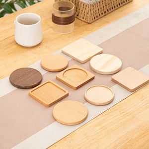 WanuoCraft, venta al por mayor, posavasos de madera de pino y nogal de haya, almohadillas aislantes y portavasos para té y café, alfombrillas y almohadillas de madera - Product Image 1