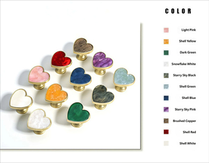 Zinc Alloy Heart Shape Single Hole Pulls Nordic Minimalist Multi-Function <strong>Knobs</strong> Hooks for Dresser - Product Image 5
