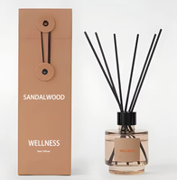 Fournisseur de cadeaux parfumés, ODM OEM personnalisé, Huile essentielle végétale, Diffuseur de parfum d'ambiance sans flamme en bouteille de verre avec bâtonnets, pour la décoration intérieure