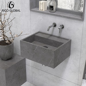 Lavabo de Pared con Empalme de Piedra Natural Moderna, Proveedor Líder en el Mercado Global de Muebles de Baño - Product Image 6