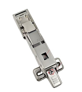 Dobradiça de Armário com Fechamento Suave para Porta de Vidro, <span class=keywords><strong>110</strong></span> Graus, Dobradiça de Ferro para Móveis, Sem Furo, Cozinha, Quarto, Hospital - Product Image 1