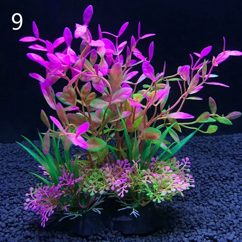 Großhandel Wasser Gras Aquarium Aquarium Zubehör Dekor Große künstliche Kunststoff pläne Aquarium Dekorationen