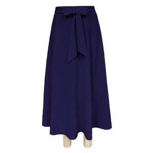 Новые модные однотонные длинные женские юбки с бантом и большим подолом длинные летние плиссированные юбки для женщин - Product Image 6