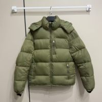 Veste d'hiver surdimensionnée en duvet de canard personnalisée, brodée, avec logo, pour homme, style décontracté