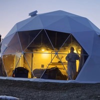 Carpa Domo Aislada de Lujo Personalizada, Estilo Hotel, para Glamping, Refugio de Camping al Aire Libre, Ventanas Panorámicas, Resistente a la Intemperie