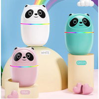 Mini humidificateur USB de dessin animé pour la maison, la chambre à coucher, le bureau, l'aromathérapie, vaporisateur d'huiles essentielles, petit humidificateur en plastique mignon en forme de panda