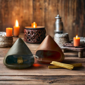 Decorazione per la casa sandalo profumato vassoio olio essenziale aromatico bruciatura confezionato in scatole di legno fatto a mano - Product Image 3