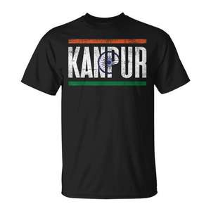 Camiseta Promocional de Kanpur, India, con la Bandera y los Colores de la India - Product Image 1