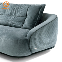 Canapé modulaire en tissu velours italien de luxe, meubles de salon, canapé moderne, ensemble de canapés, combinaison modulaire, canapé double incurvé