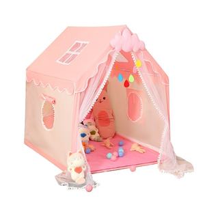 Tente ronde en tissu pour enfants mignons tente de théâtre d'intérieur pour garçons et filles-princesse château maison de rêve tente de cadeau de noël - Product Image 3