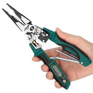 Pince d'électricien Xtuosen 26130 avec testeur de tension numérique, pince à sertir et dénudeur de fils, en acier de qualité industrielle 14 AWG - Product Image 5