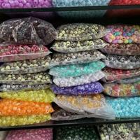 Jual Langsung Pabrik Paket 500g Manik-manik Akrilik Warna Macaron Manik-manik Ember Manik-manik Rambut untuk Kepang