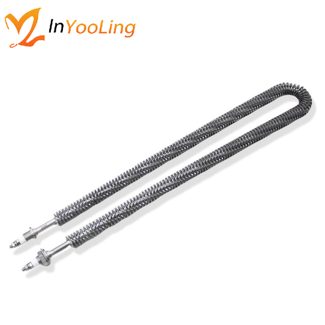 UL Certified Finned Tubular Heater, Stainless Steel 304/316 Fin Heating Element for Oven, Dryer, HVAC Air Duct Heating