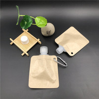 AT PACK Pochette à café avec bec verseur 20ml 50ml Pochettes à bec verseur en papier kraft personnalisées Pochette à boisson liquide réutilisable avec bec verseur pour jus d'eau