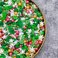 100g de pépites solides pour gâteaux, ingrédients de décoration de pâtisserie avec des perles de sucre mélangées, version améliorée pour Noël