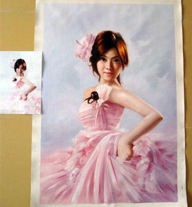 Peint à la main <span class=keywords><strong>Photo</strong></span> Portrait <span class=keywords><strong>famille</strong></span> mur Art 100% fait à la main <span class=keywords><strong>Photo</strong></span> personnalisé peinture à l'huile Portrait - Product Image 5