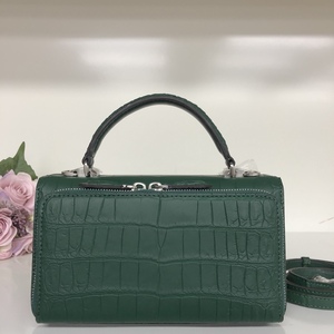 100% crocodile leather crossbody crocodile leather box bag top handle work bag date night shoulder bag - Product Image 4