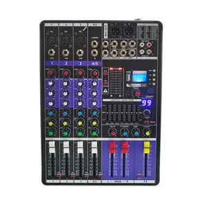 New Product Sale USB Sound Card Musical Instrustment 4 Channel Dj Professional Mini Home Audio Mixer