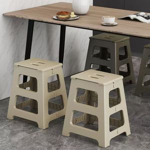 Folding Plastic Stool Square Portable Chair For Home Bathroom Outdoor Use - Product Image 4
