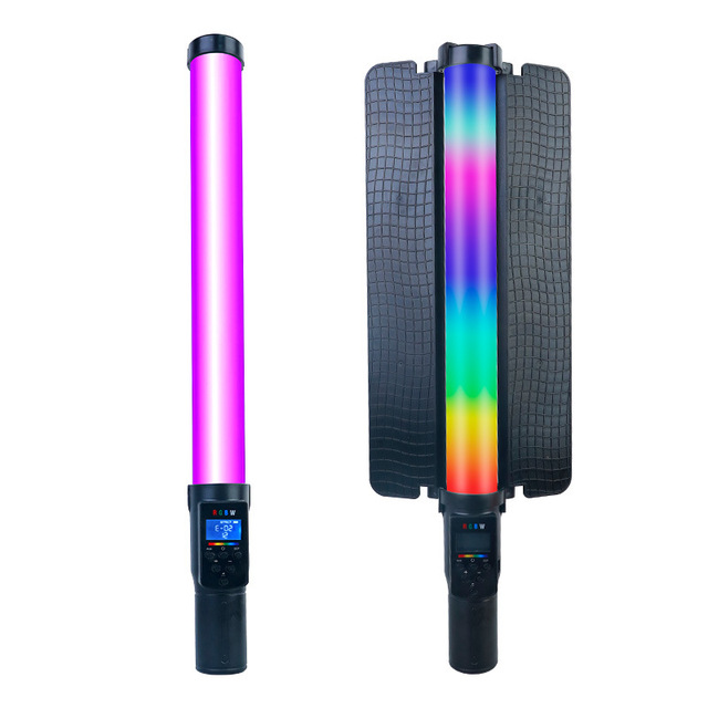 RGB LED Light Stick Handheld Photography Light Wand Color Changing Video Light with Softbox for Studio Photography