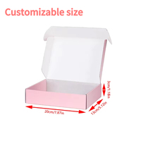 Boîte d'expédition en carton ondulé pliable en gros, taille et couleur personnalisées, logo estampé à chaud, emballage plat pour l'expédition de cadeaux