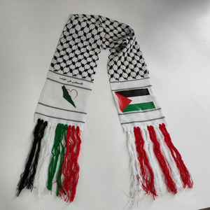 Bufanda Palestina bandera Jacquard 16*150cm 60g Bandera de País chal para <span class=keywords><strong>musulmanes</strong></span> listo para enviar para el Día Nacional de primavera - Product Image 1