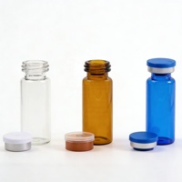 Flacons en verre à prix d'usine 3ml 5ml 6ml 7ml 10ml avec bouchon à vis et bouchon en caoutchouc
