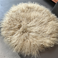 Couverture en peau de mouton du Tibet, couleurs blanc et marron