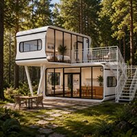 Module de bureau modulaire préfabriqué clé en main en forme de capsule spatiale à aménagement personnalisé