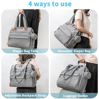 Sac fourre-tout coréen tendance, neuf, en stock, imperméable, léger, à bandoulière, avec fermeture éclair, couleur unie, imprimé, pour la maternité