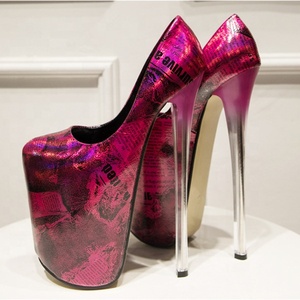 Zapatos de Vestir Personalizados para Mujer con Plataforma Extrema, Talla 47, Zapatos de Tacón de 22 cm para Bailarinas de Pole Dance, Zapatos de Modelo para Pasarela de Desfiles de Moda - Product Image 5